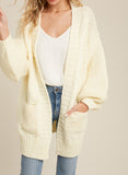 Chunky Cable Knit Cardigan - Cream